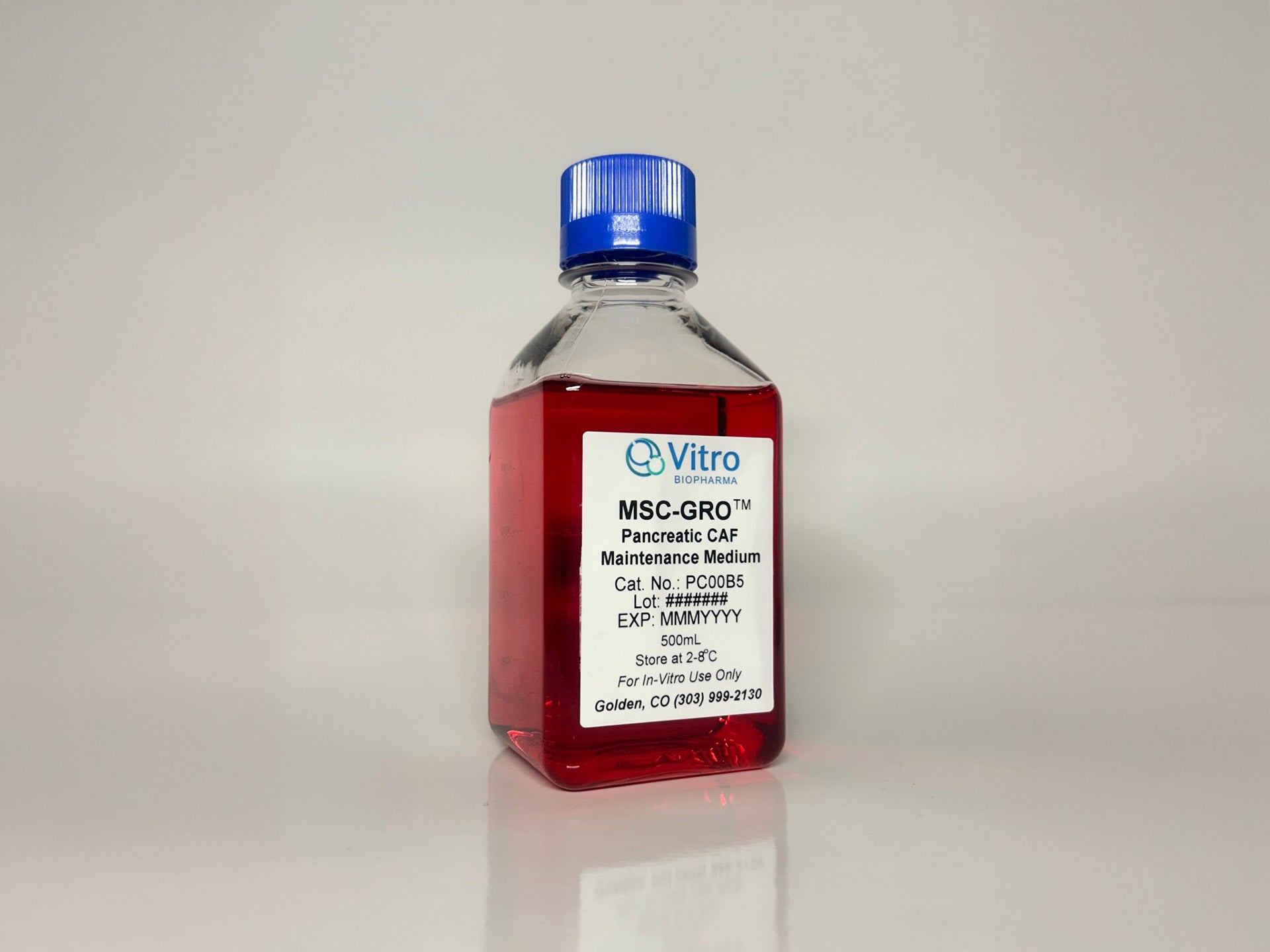 MSC-GRO™ Pancreatic CAFs Maintenance Medium: 500mL - Vitro Biopharma